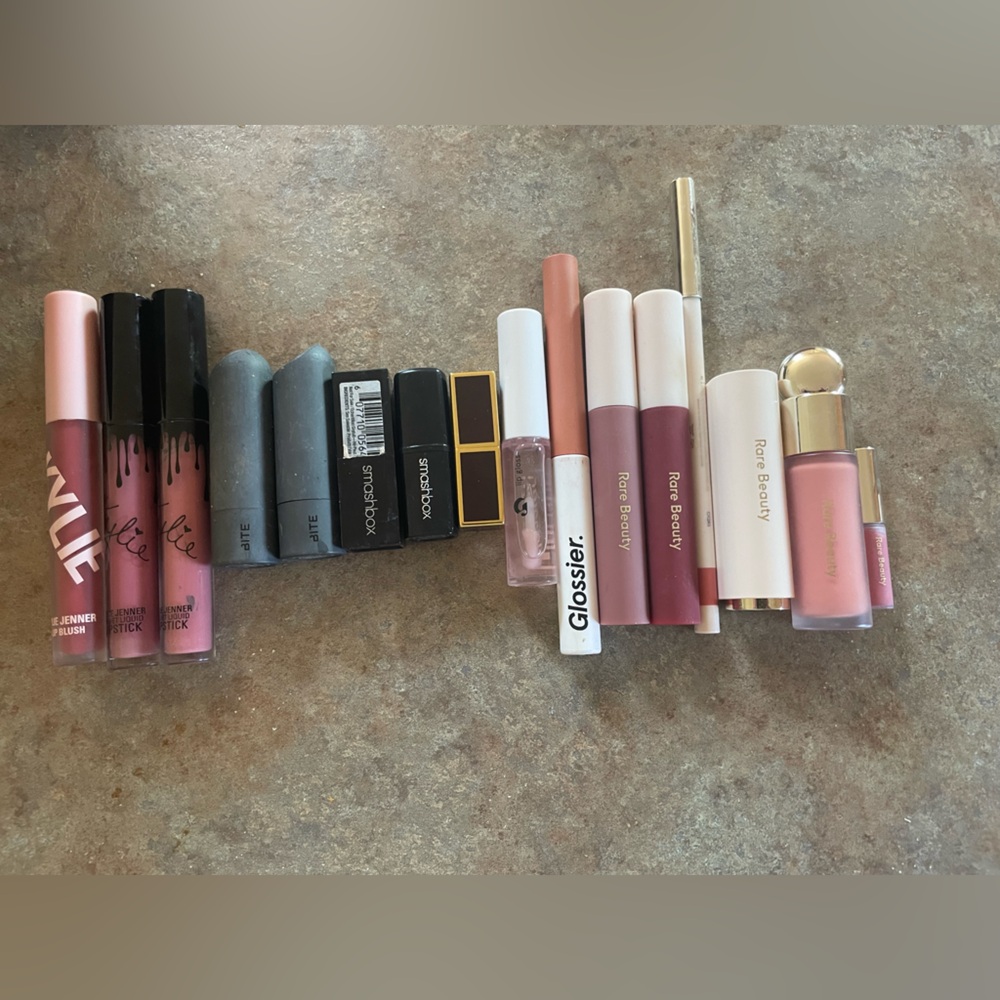 Rarely used Prestige Cosmetics (Kylie, Bite, Smashbox, Glossier, Rare Be…